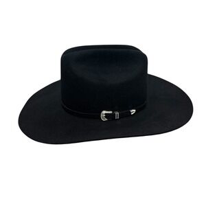 Bailey 4 XXXX Angora Blend Felt Cowboy Hat Black Size 7 Western Buckle Men